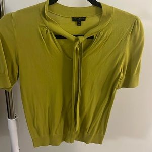 Talbots, size small (P), green top with optional tie front.